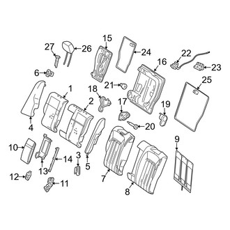 Mercedes-Benz OE - Seats & Tracks - Rear Seat Components (Seat Back Components, With Folding Seat)