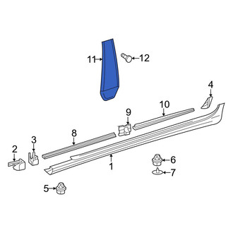 Mercedes-Benz OE - Left Body B-Pillar Molding
