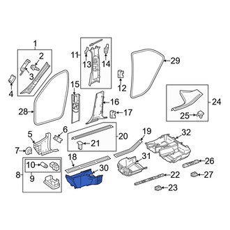 Mercedes-Benz OE - Front Right Floor Carpet