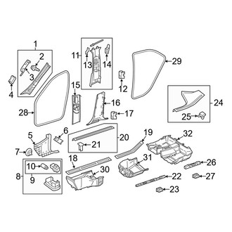 Mercedes-Benz OE - Pillars, Rocker & Floor - Interior Trim