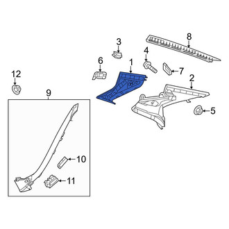 Mercedes-Benz OE - Rear Left Upper Interior Quarter Panel Trim Panel