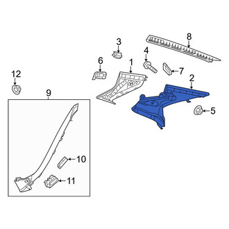 Mercedes-Benz OE - Rear Left Lower Interior Quarter Panel Trim Panel