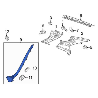 Mercedes-Benz OE - Left Body C-Pillar Trim Panel