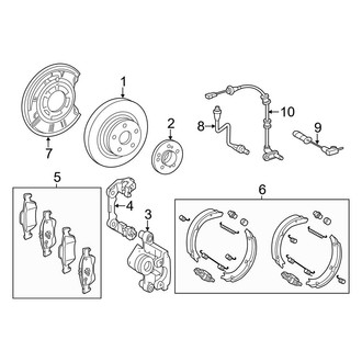 Mercedes-Benz OE - Rear Suspension - Brake Components