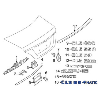 Mercedes-Benz OE - Rear Deck Lid Emblem