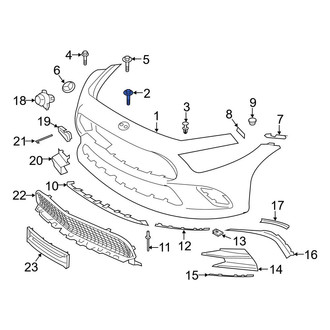 Mercedes-Benz OE - Front Upper Bumper Cover Bolt