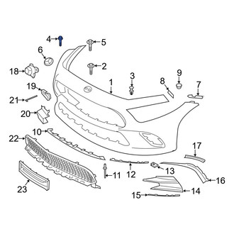 Mercedes-Benz OE - Front Upper Bumper Cover Bolt
