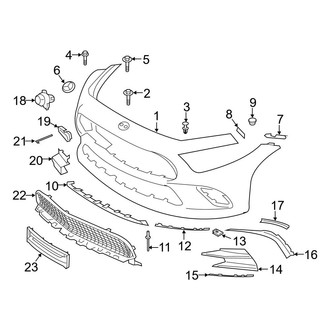 Mercedes-Benz OE - Front Bumper & Grille - Bumper & Components (Cover & Components)