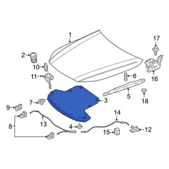 Mercedes-Benz OE - Front Hood Insulation Pad