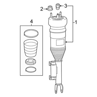 Mercedes-Benz OE - Front Suspension - Struts & Components (With Air Suspension), (RWD)