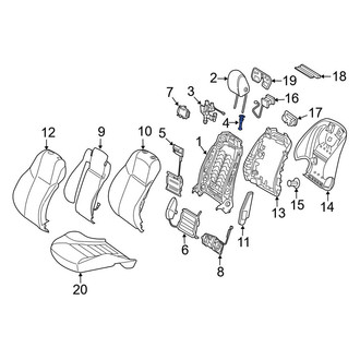 Mercedes-Benz OE - Front Left Headrest Guide