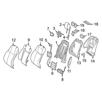 Mercedes-Benz OE - Seats & Tracks - Driver Seat Components (Seat Back)