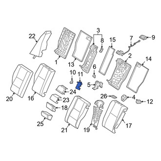 Mercedes-Benz OE - Rear Center Seat Back Cushion Cover