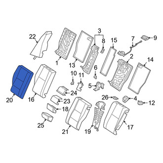 Mercedes-Benz OE - Rear Right Seat Back Cushion Cover