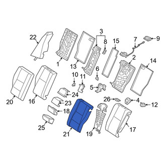 Mercedes-Benz OE - Rear Left Seat Back Cushion Cover