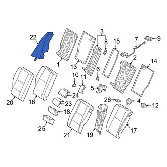 Mercedes-Benz OE - Rear Left Seat Back Bolster Assembly