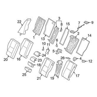 Mercedes-Benz OE - Seats & Tracks - Rear Seat Components (Seat Back Components)