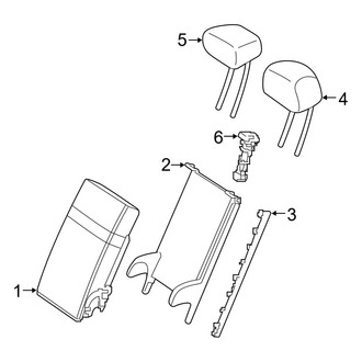 Mercedes-Benz OE - Seats & Tracks - Rear Seat Components (Armrest & Headrest)