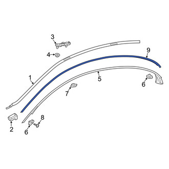 Mercedes-Benz OE - Left Upper Roof Molding