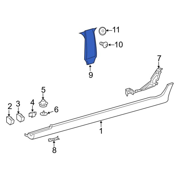 Body B-Pillar Molding