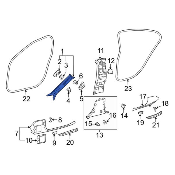 Body A-Pillar Trim Panel