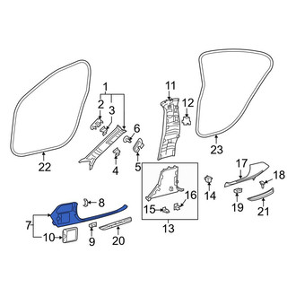 Mercedes-Benz OE - Right Kick Panel Trim