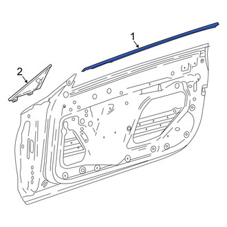 Mercedes-Benz OE - Front Left Door Belt Molding