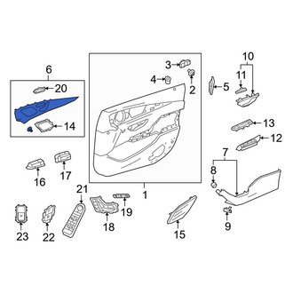 Mercedes-Benz OE - Front Left Upper Inner Door Trim Molding