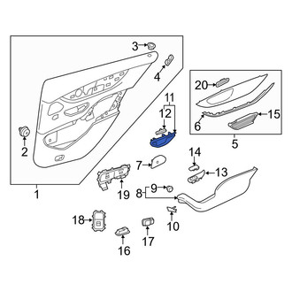 Mercedes-Benz OE - Rear Left Inner Interior Door Handle