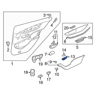 Mercedes-Benz OE - Front Right Door Switch Trim Panel