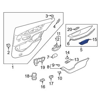 Mercedes-Benz OE - Front Left Lower Speaker Cover