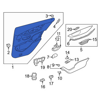 Mercedes-Benz OE - Front Left Inner Door Interior Trim Panel