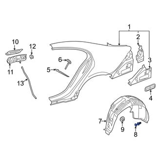 Mercedes-Benz OE - Quarter Panel Splash Shield Clip