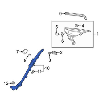 Mercedes-Benz OE - Rear Left Lower Interior Quarter Panel Trim Panel