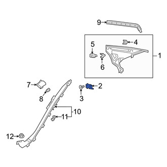 Mercedes-Benz OE - Left Quarter Panel Trim Panel Bracket