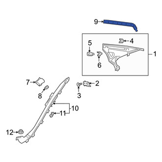 Mercedes-Benz OE - Rear Left Seat Belt Guide Bracket