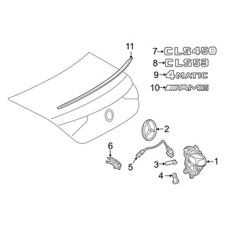 Mercedes-Benz OE - Trunk Lid - Exterior Trim