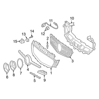 Mercedes-Benz OE - Front Bumper & Grille - Grille & Components (Sedan)