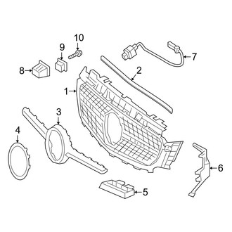 Mercedes-Benz OE - Front Bumper & Grille - Grille & Components