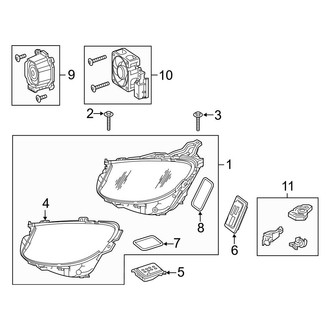 Mercedes-Benz OE - Front Lamps - Headlamp Components