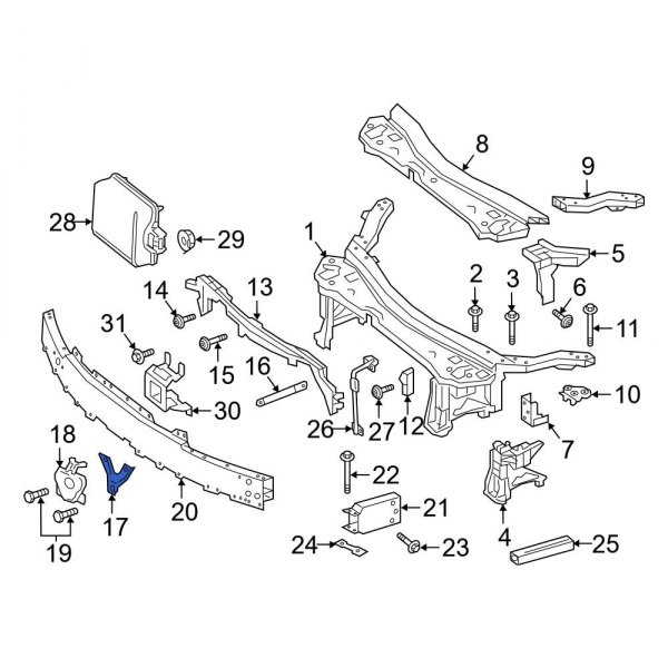 Radiator Support Panel Brace