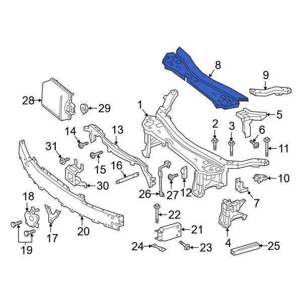 Radiator Support Access Cover Bracket