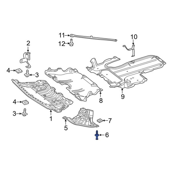 Radiator Support Splash Shield Rivet