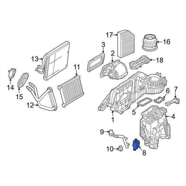 HVAC Floor Mode Door Actuator