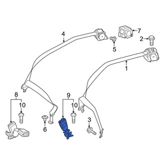 Mercedes-Benz OE - Rear Left Seat Belt Receptacle