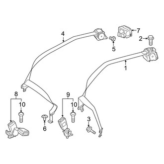 Mercedes-Benz OE - Restraint Systems - Rear Seat Belts (Sedan)
