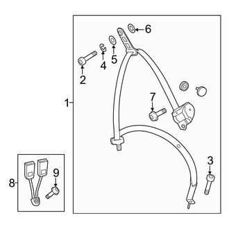 Mercedes-Benz OE - Restraint Systems - Third Row Seat Belts (Wagon)