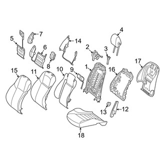 Mercedes-Benz OE - Seats & Tracks - Passenger Seat Components (W/O AMG Performance Seat)