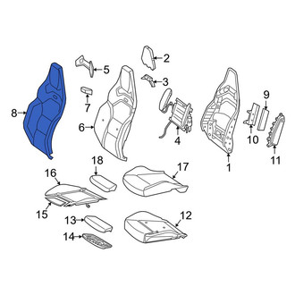 Mercedes-Benz OE - Front Right Seat Back Cushion Cover
