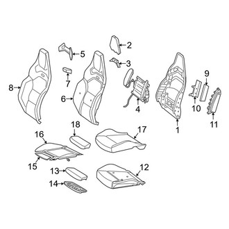 Mercedes-Benz OE - Seats & Tracks - Driver Seat Components (With AMG Performance Seats)